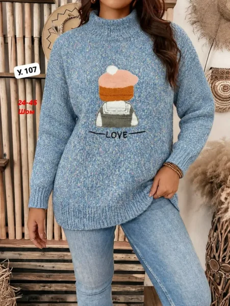 Свитер из вязки кашемир — фото 1