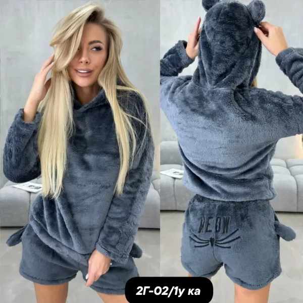 Пижама женская из фабричного материала велсофт — фото 3
