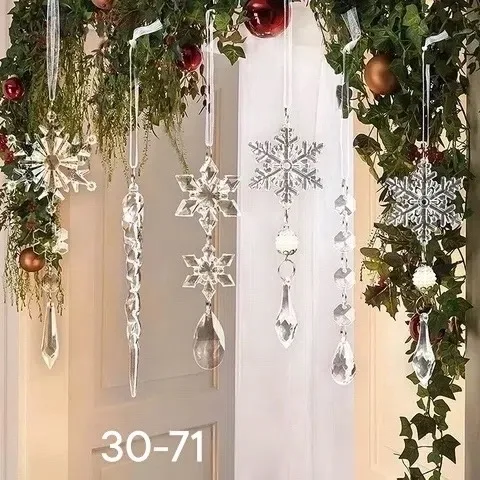 Набор из 5 снежинок и сосулек разных моделей — фото 3