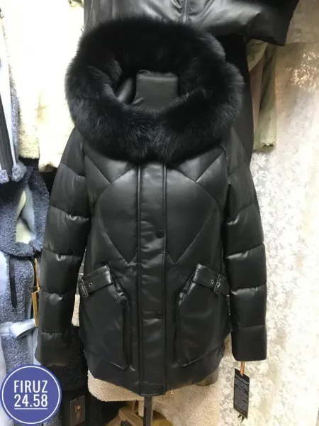 Куртка из ткани Эко кожа — фото 4