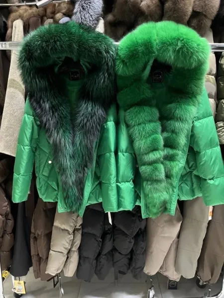 Пальто съемный мех песца — фото 3