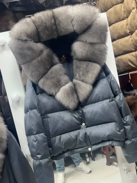 Бомбер с утеплением из гусиного пуха — фото 13