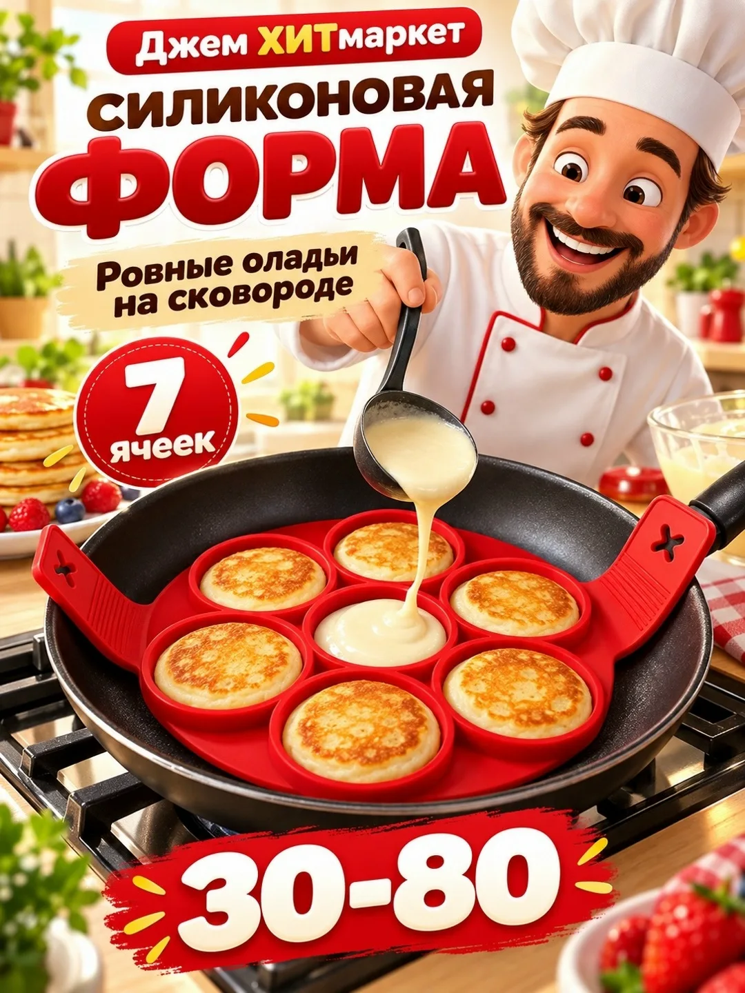 Две ручки помогают приподнимать и снимать форму — фото 1