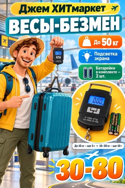 Удобно взвесить чемодан перед вылетом, пакет с продуктами или другую сумку — фото 1