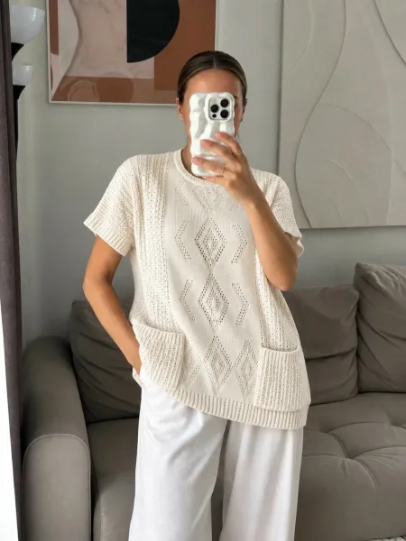 Кофточка Oversize из вязки — фото 2