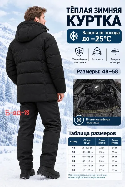 Куртка мужская зима — фото 9