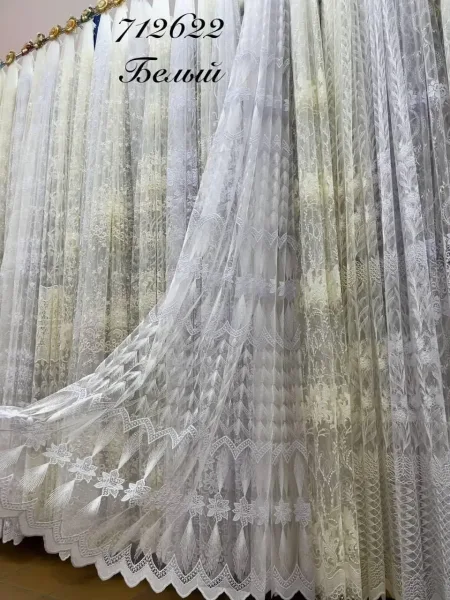 Тюль сетка с вышивка — фото 1