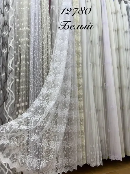 Тюль сетка с вышивка — фото 1