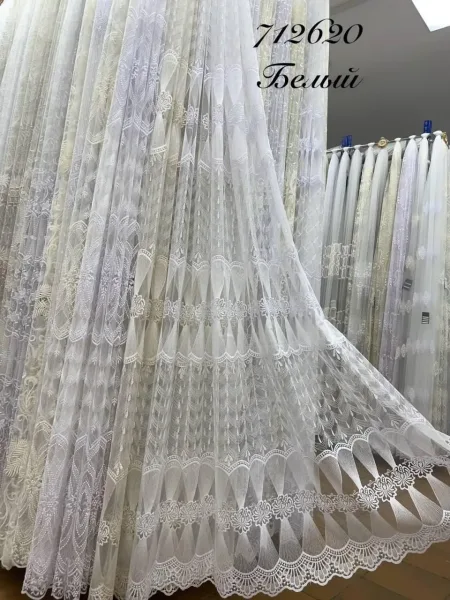 Тюль сетка с вышивка — фото 2