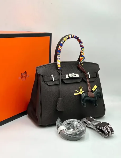 Сумка из натуральной кожи HERMES — фото 2