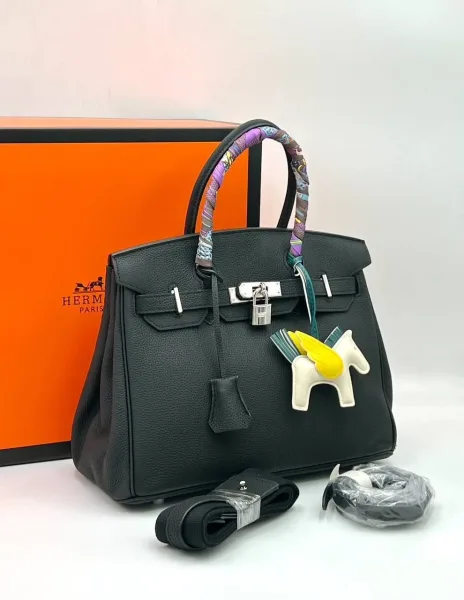 Сумка из натуральной кожи HERMES — фото 3