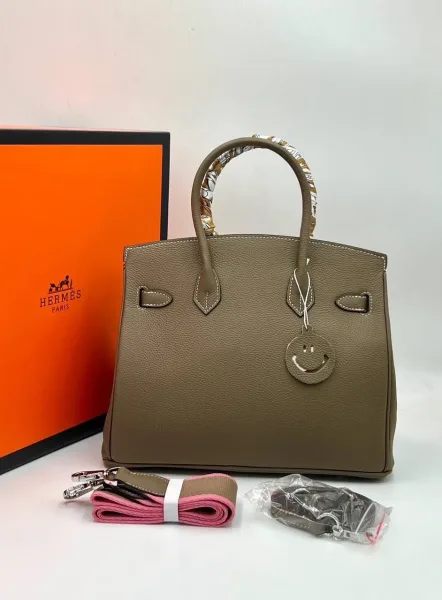 Сумка из натуральной кожи HERMES — фото 6