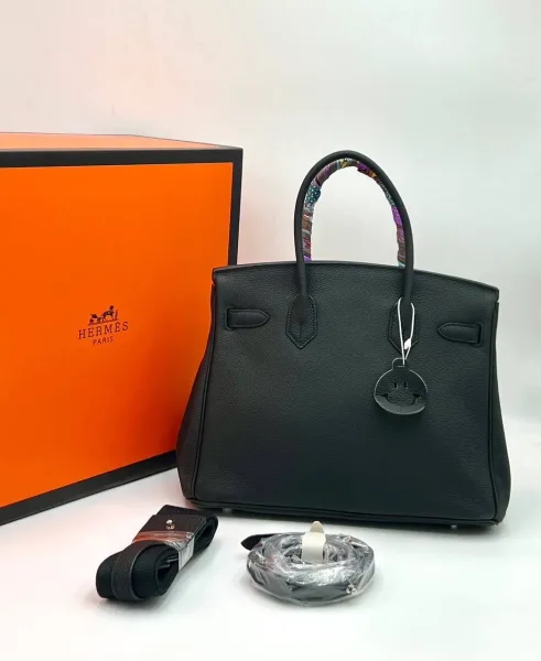 Сумка из натуральной кожи HERMES — фото 7