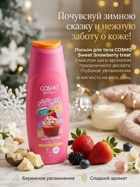 Это нежная и аппетитная парфюмерно-косметическая линия от бренда Cosmo Designs, вдохновленная зимней сказкой и десертной