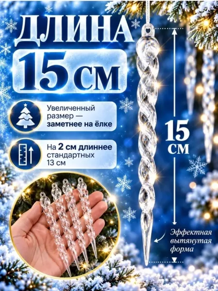 Сосульки для украшения елки — фото 7