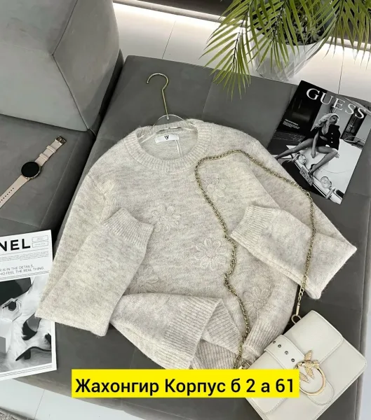Однотонный свитер из натурального кашмира — фото 3