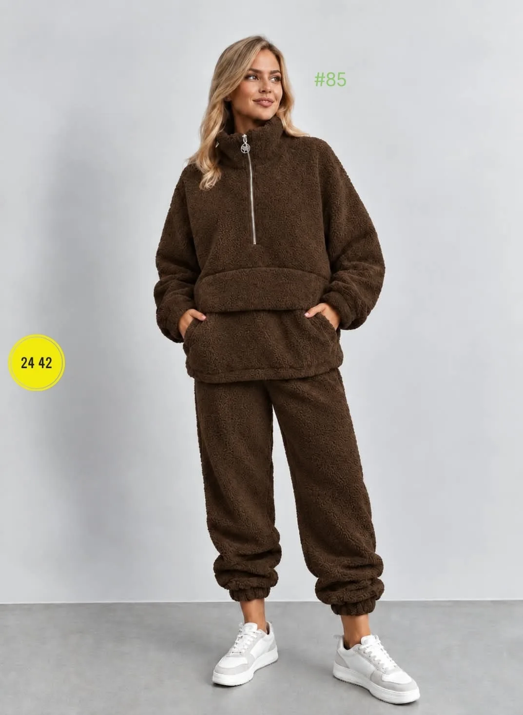 Мягкий, тёплый и невероятно уютный костюм Oversize идеальный вариант для прохладной осени и зимы — фото 1
