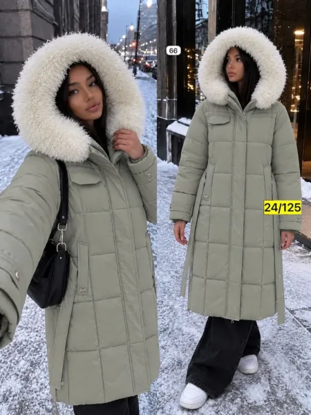 Тёплая куртка с мягким мехом для уюта и стиля — фото 1