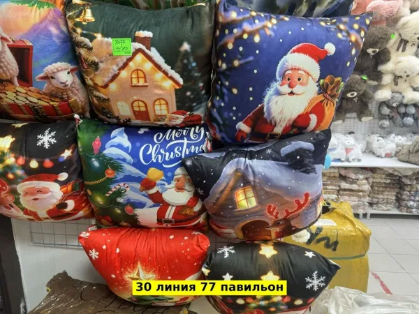 Игрушка, ткань, подушка новогодняя — фото 2