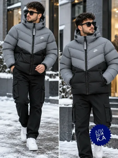 Теплая зимняя куртка из холлофайбера — фото 3
