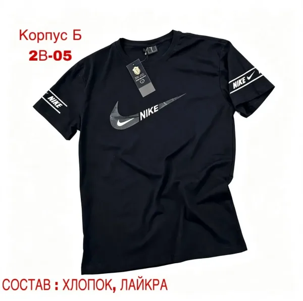 Мужская футболка из смесового материала хлопок и лайкра — фото 5
