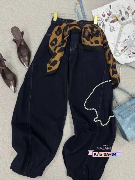 Свободные джинсы-багги из люксового джинса в стиле Y2K и streetwear — фото 6