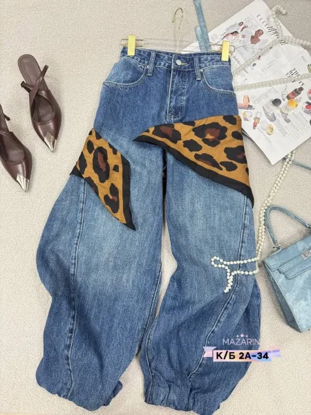 Свободные джинсы-багги из люксового джинса в стиле Y2K и streetwear — фото 8