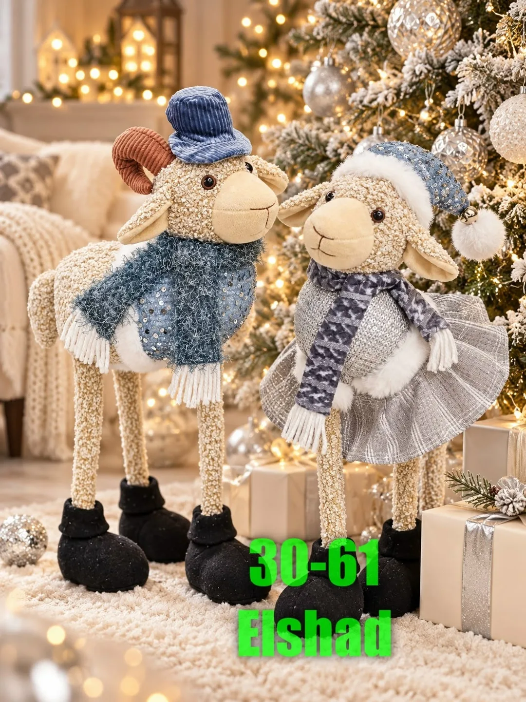 Красивые новогодние фигурки оленей высотой, подходят для украшения — фото 2