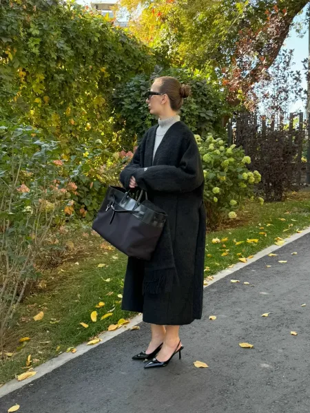 Свитер базовый с горлом из кашемира — фото 7