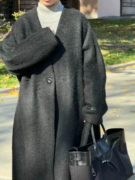 Свитер базовый с горлом из кашемира — фото 8