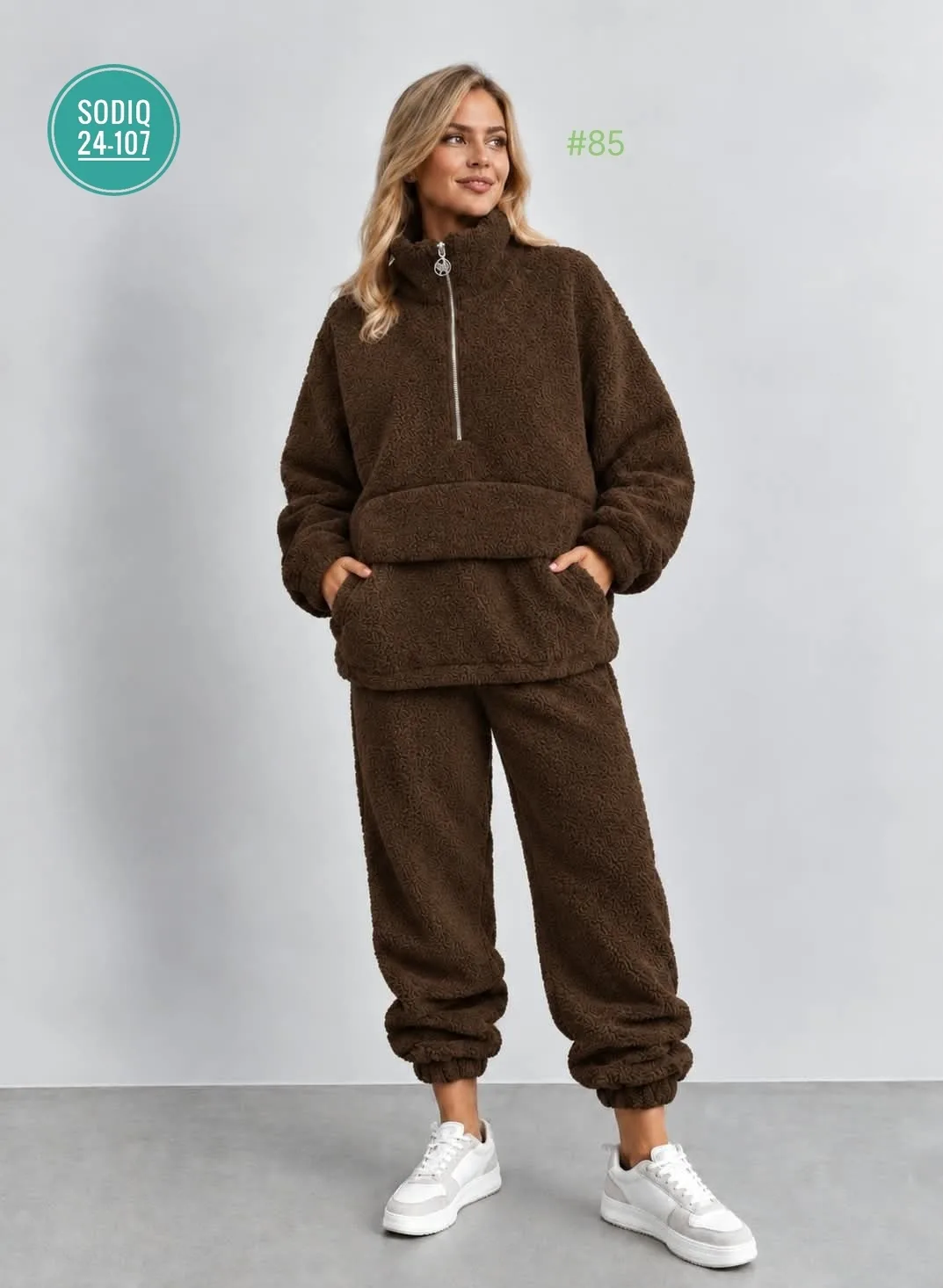 Мягкий, тёплый и невероятно уютный костюм Oversize идеальный вариант для прохладной осени и зимы — фото 2