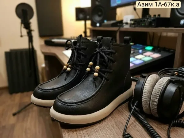 Женские Ботинки из натуральной экокожи с шерстяной подкладкой — фото 1