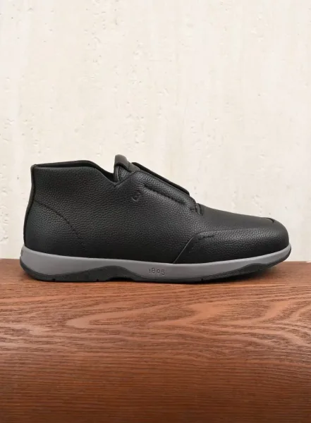 Berluti Échappée слипоны из чёрной зернистой кожи — фото 2