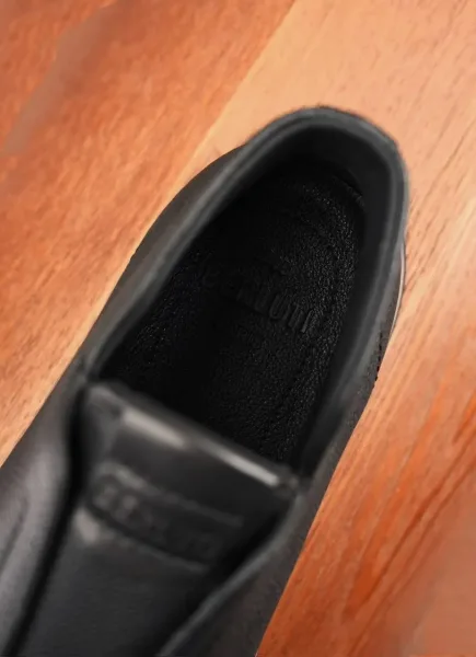 Berluti Échappée слипоны из чёрной зернистой кожи — фото 7