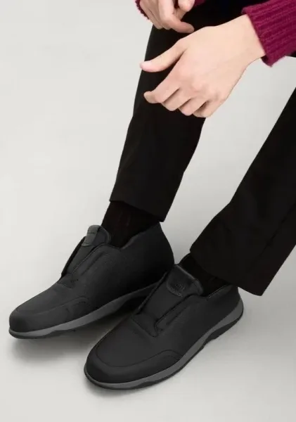 Berluti Échappée слипоны из чёрной зернистой кожи — фото 8