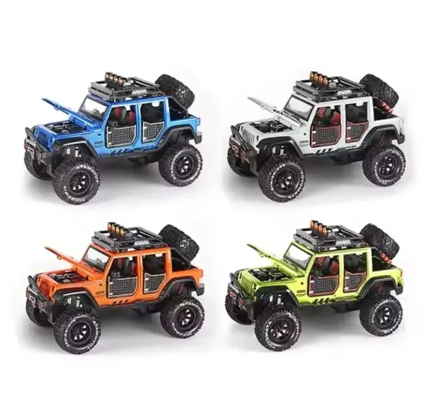 Детская машинка 1 24 модель внедорожника JEEP WRANGLER Звуковые и световые эффекты / игрушки для детей подарок Джип — фото 3