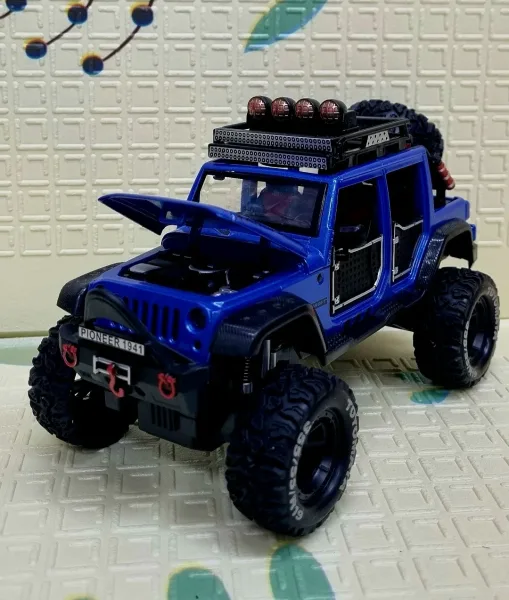 Детская машинка 1 24 модель внедорожника JEEP WRANGLER Звуковые и световые эффекты / игрушки для детей подарок Джип — фото 8