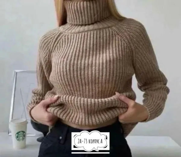 Свитер оверсайз женский из шерсти и акрила — фото 9