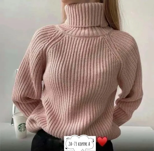 Свитер оверсайз женский из шерсти и акрила — фото 10
