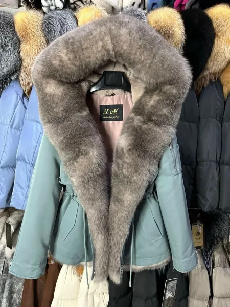 Парка люкс из натурального меха песца — фото 3