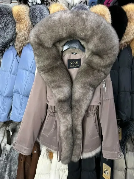 Парка люкс из натурального меха песца — фото 6