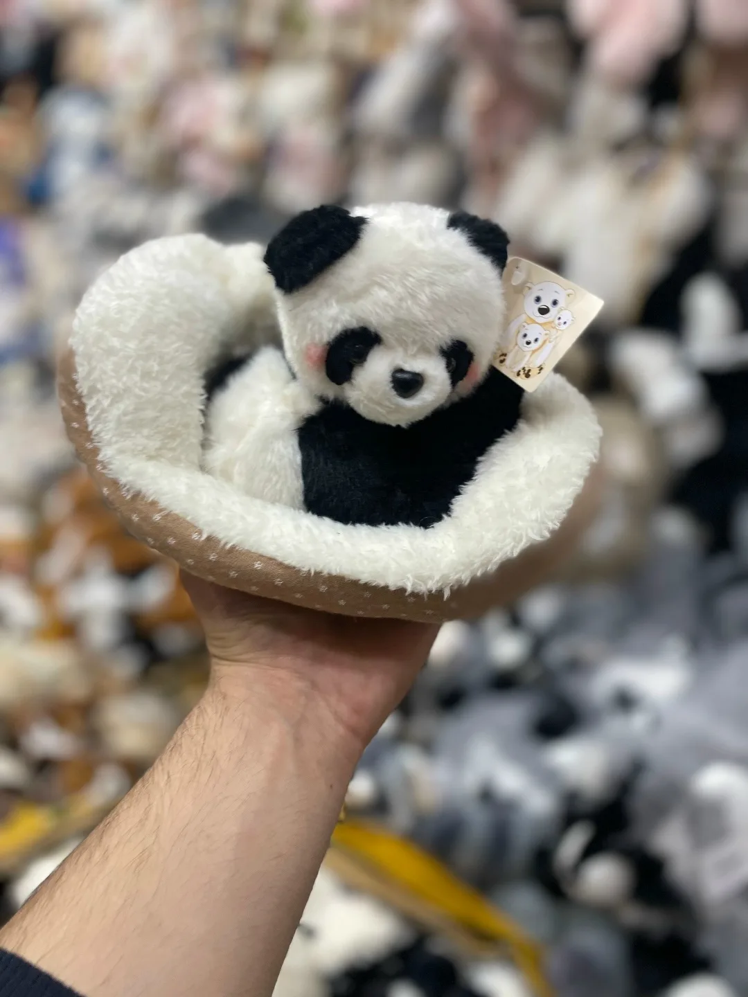 Кошечка, панда, мишка, лисичка, собачка, овечка спящий зоопарк на коврике — фото 2