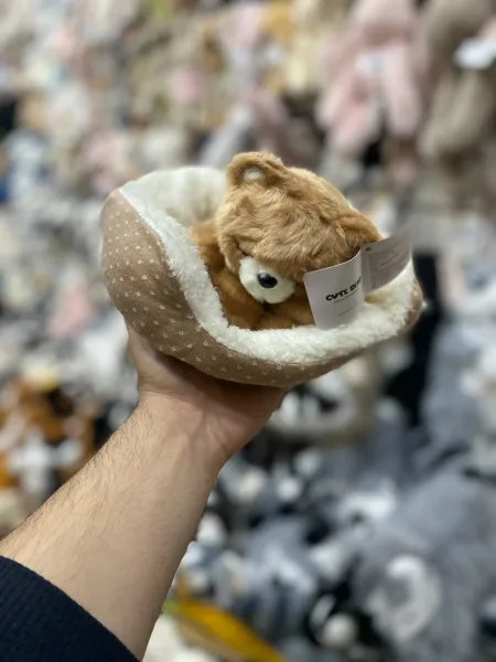 Кошечка, панда, мишка, лисичка, собачка, овечка спящий зоопарк на коврике — фото 3