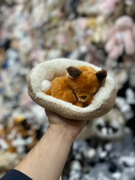 Кошечка, панда, мишка, лисичка, собачка, овечка спящий зоопарк на коврике — фото 4