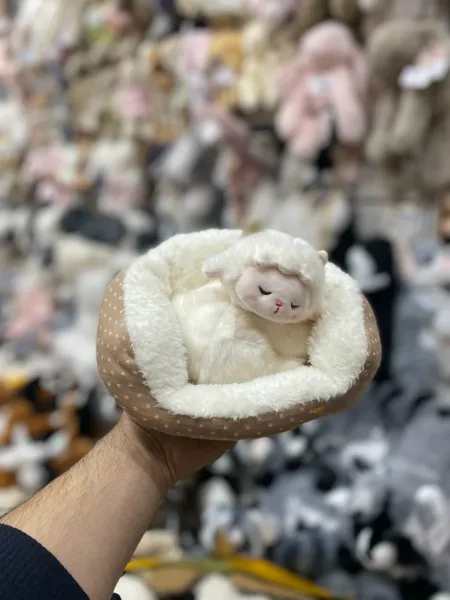 Кошечка, панда, мишка, лисичка, собачка, овечка спящий зоопарк на коврике — фото 5