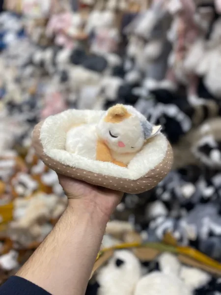 Кошечка, панда, мишка, лисичка, собачка, овечка спящий зоопарк на коврике — фото 6