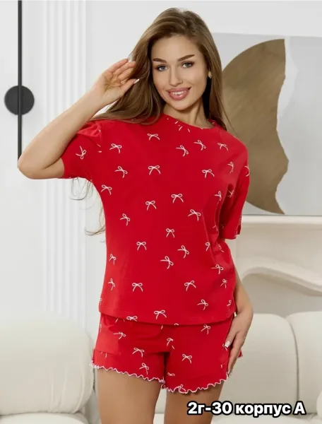 Пижама шорты из хлопка — фото 1