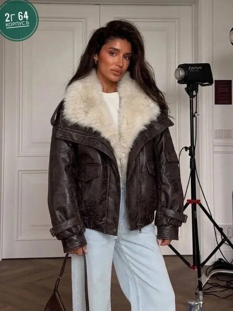 Бомбер с мехом LuX — фото 2