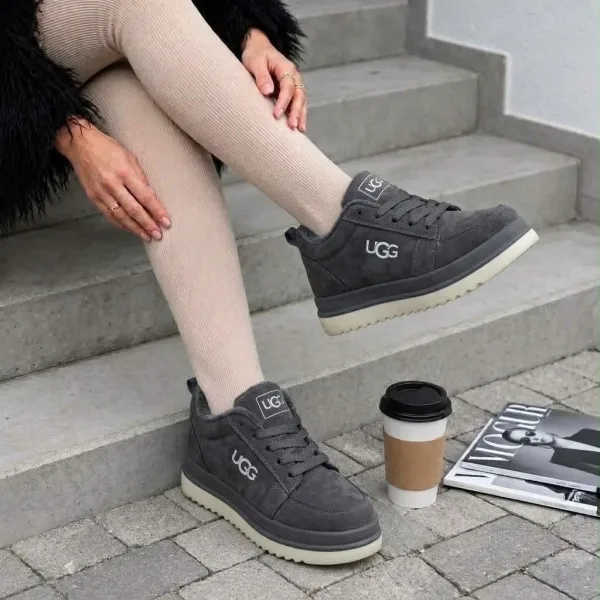 UGG зимние ботинки на платформе — фото 11