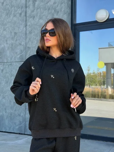 Костюм-тройка Chrome Hearts, хлопок на флисе — фото 1